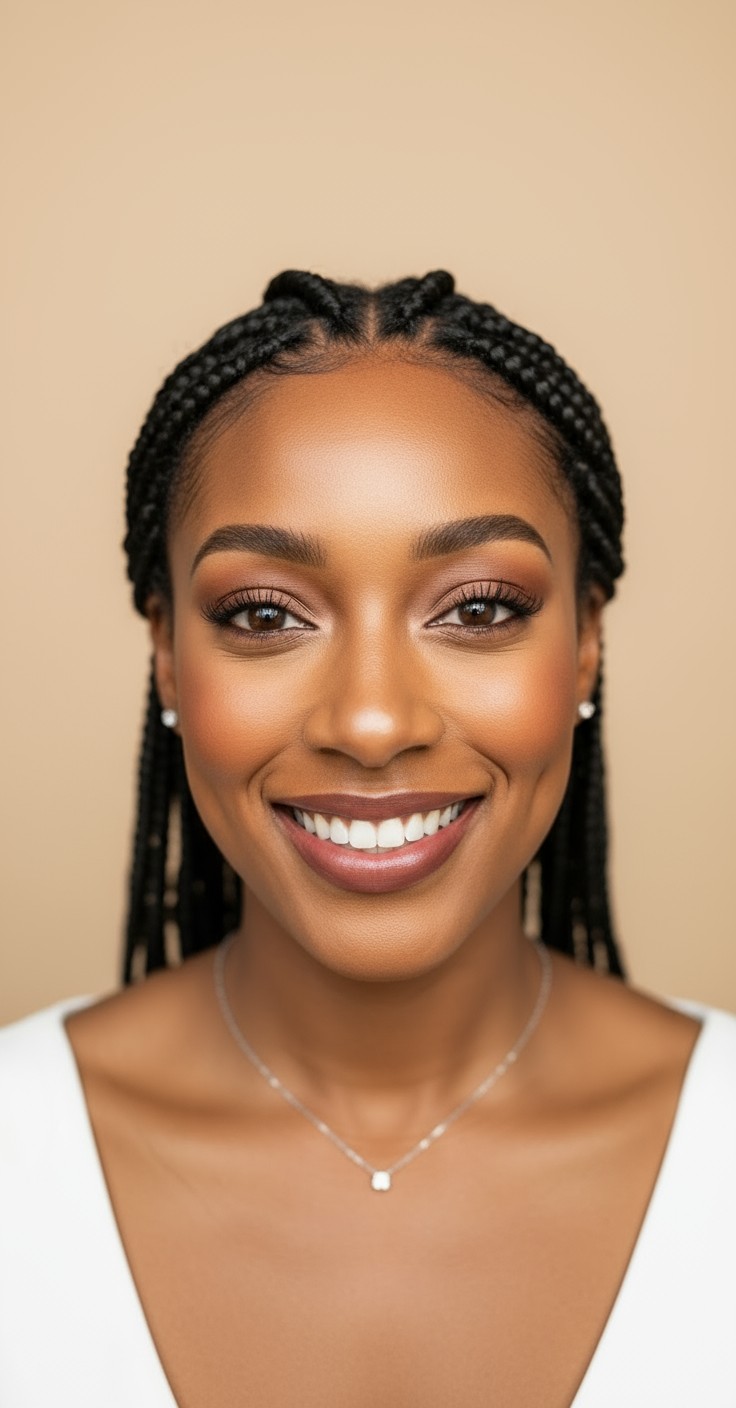 After Smedium Knotless Braids